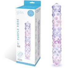 Фаллоимитатор с массажными точками «9 Purple Rose», цвет розовый, Glas GLAS-509, длина 23 см.