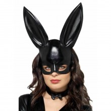 Набор из маски кролика и чокера, цвет черный, Fever 06327 One Size