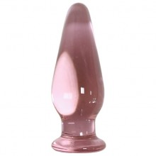 Стеклянная анальная пробка из стекла, цвет розовый, TAP-0044, бренд OEM, из материала Стекло, длина 10 см.