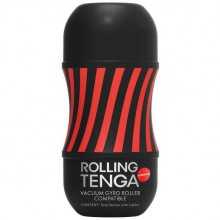 Мастурбатор «Tenga Rolling Gyro Roller Cup Strong» с эффектом вакуума, цвет черный, TOC-101GH, длина 15.5 см.