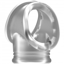 Эрекционное кольцо «Cockring with Ball Strap No.48», цвет прозрачный, Shots Media SON048TRA, длина 7.1 см.