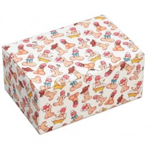 Коробка сборная «Веселые пенисы», Сима-Ленд 9542393, из материала картон, длина 22 см.