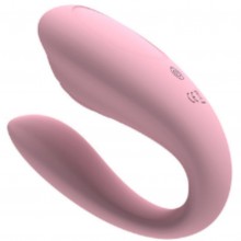 Парная игрушка с вибрацией и пультом ду, цвет розовый, материал силикон, Свободный Ассортимент 3467-02, длина 17.7 см.