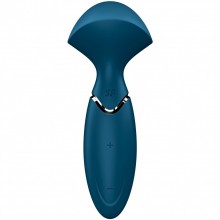 Компактный вибратор-ванд «Mini Wand-er Blue»,цвет синий, Satisfyer 4044231, длина 16 см.