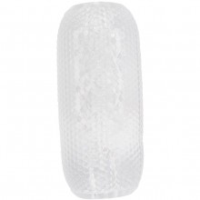 Прозрачный текстурированный мастурбатор «Chisa», с мягкими бороздками внутри, цвет прозрачный, CN-370838300, длина 12.5 см.