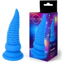 Анальная втулка-щупальце на присоске, синий, Magic hero mh-13053., длина 12.5 см.