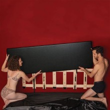 Большая подушка для любви «Bon Headboard Q FL», черный, винил, Liberator 18466198, 2 м.