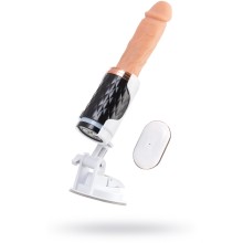 Черная секс-машина на присоске «Sekster» с подогревом, общая длина 29 см, ToyFa MotorLovers 456604, длина 29 см.