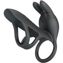 Вибрирующее кольцо-насадка на член «Pretty Love Matty», Baile BI-210326, цвет черный, длина 10.5 см.