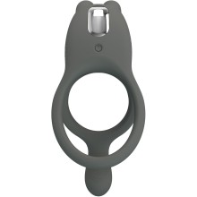 Мощное вибрирующее кольцо «Pretty Love Master Ring», Baile BI-210335-1, цвет черный, длина 12.1 см.