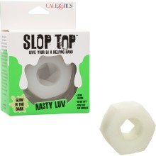 Эрекционное кольцо-бампер из жидкого силикона «SLOP TOP NASTY LUV», цвет белый, CalExotics SE-0920-00-3, длина 3.7 см.