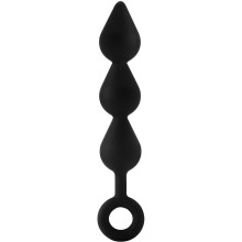 Тройной анальный стимулятор «Fantasstic XL Triple Drop Plug Black», силикон, Dream Toys 22001, длина 26 см.