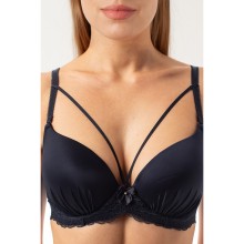 Бюстгальтер пуш-ап с формованными чашками, с гелем, 70C, синий, Coquette Revue, CR_Dolce 82195B Бюст