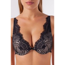 Бюстгальтер «пуш-ап» с формованными чашками, 70D, черный, Coquette Revue, CR_Provocateur 55094Ч