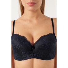 Формованные чашки из тонкого поролона со скрытыми каркасами, 75F, синий, Coquette Revue, CR_Dolce 54095B Бюст