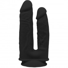 Анально-вагинальный фаллоимитатор «Double Penetrator» на присоске, цвет черный, Dream Toys 21974, длина 19.5 см.