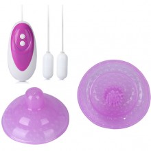Вакуумный вибро-стимулятор для груди, цвет фиолетовый, TVS-0003, диаметр 11.5 см.