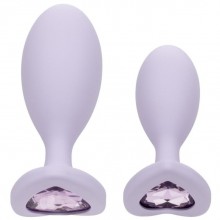 Набор из 2 анальных страз «First Time Crystal Booty Duo», цвет фиолетовый, California Exotic Novelties SE-0004-53-2, длина 9 см., со скидкой