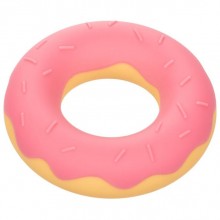 Эрекционное кольцо в форме пончика «Naughty Bits Dickin Donuts Silicone Donut Cock Ring», цвет розовый, California Exotic Novelties SE-4410-50-2, из материала силикон