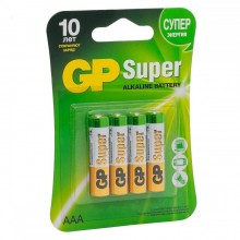 Комплект из 4-х батареек «Super ААА», GP-10632, бренд GP Batteries