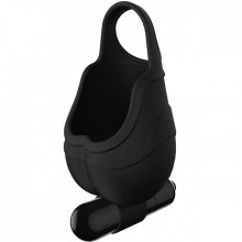 Эрекционное кольцо с вибрацией и стимуляцией мошонки «Mr. Pleasure Vibrating Scrotum Teaser», цвет черный, Dream Toys 160369, длина 11.5 см.