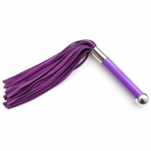 Бархатистая многохвостая плеть фиолетового цвета, TPK-0016F, бренд OEM, длина 38 см.