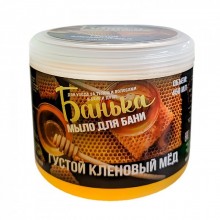 Мыло для бани «Банька Густой кленовый мед», цвет оранжевый, объем 405 мл, Лаборатория Катрин KAT-4614, из материала мыльная основа, 450 мл.