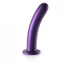 Анальная пробка «Smooth Silicone G-Spot Dildo», цвет фиолетовый, силикон, Shots Media OU821MPU, коллекция Ouch!, длина 17.7 см.