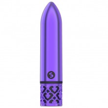 Вибропуля перезаряжаемая «Glamour», цвет фиолетовый, Shots Media ROY005PUR, из материала Пластик АБС, длина 10 см.