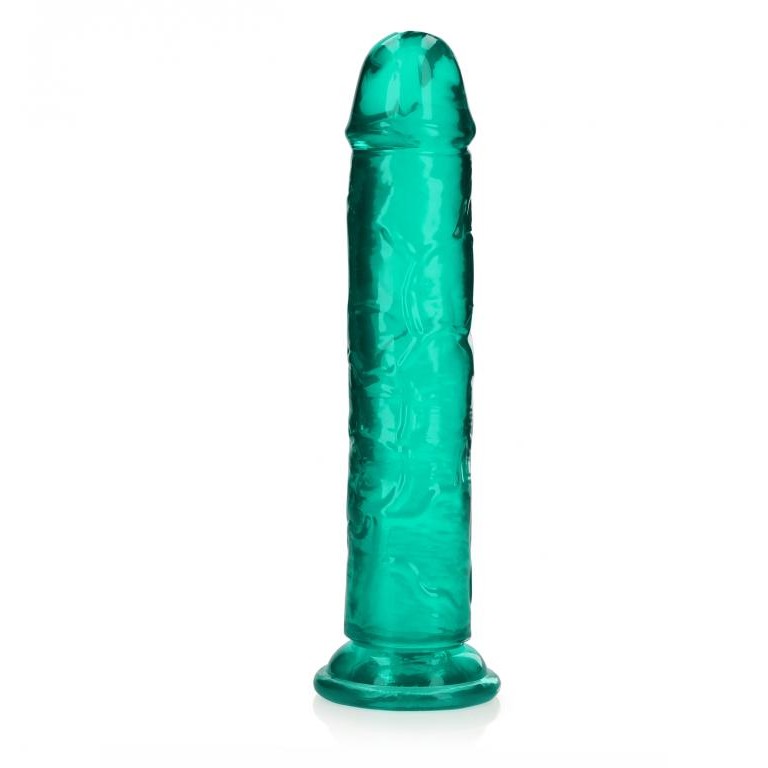 Фаллоимитатор реалистик «Crystal Clear Dildo» на присоске, цвет зеленый, Shots Media REA154TUR1, 161199 - купить в СексФист
