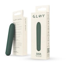 Вибромассажер из эко пластика «Saga», цвет зеленый, Glov GLOV002, из материала пластик АБС, длина 12.5 см.