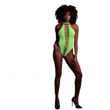 Эротическое боди «High-Cut Body - Neon Green», размер XS/XL, цвет зеленый, Shots Media OU837GLOOS