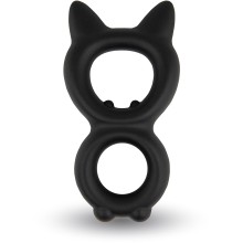 Кольцо эрекционное «Rooster Kalf» двойное, цвет черный, Velv'Or E31021, бренд VelvOr, из материала Силикон, диаметр 2.5 см., со скидкой