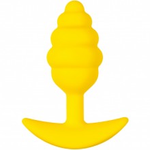 Силиконовая анальная пробка «Vikki», цвет желтый, Eromantica 211309, длина 9 см.