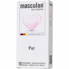 Тонкие презервативы «Pur № 10», цвет розовый, Мasculan 324, длина 18.5 см.