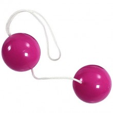 Вагинальные шарики «Orgasam Balls» со смещенным центром тяжести, пластик, фиолетовый, Seven Creations 7224LV-BCD, диаметр 3 см.