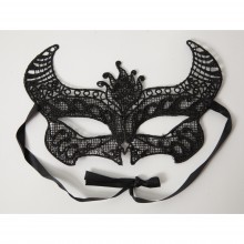 Ажурная венецианская маска, цвет черный, 4sexdream 47316-MM, длина 22 см.
