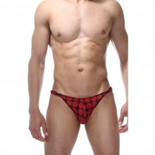 Тонги для мужчин в крупный красный горох, бренд La Blinque, из материала Полиамид, L/XL