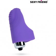 Вибронасадка на палец «Love Play», цвет фиолетовый, Sexy Friend SF-40203, из материала силикон, длина 7 см.