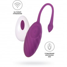 Виброяйцо «Purr»на пульте ДУ, цвет фиолетовый, A-Toys 764021, бренд ToyFa, из материала Силикон, длина 18 см., со скидкой