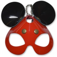 Сувенир «Маска Мышка», цвет красно-чрный, СК-Визит 4061, из материала Кожа