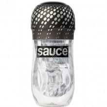 Мастурбатор нереалистичный «Black Pepper», цвет прозрачный, Sauce 150620, из материала CyberSkin, длина 16 см.