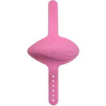 Миниатюрный вибратор в трусики с приложением, цвет розовый, Eroticon 30081, длина 8 см.