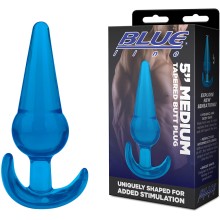 Анальная пробка конической формы «5in Medium Tapered Butt Plug», BlueLine BLM4036-BLU, цвет голубой, длина 13 см.