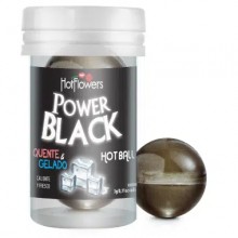 Интимный гель «Power Black» с охлаждающе-разогревающим эффектом, 2 шт х 3 г, HotFlowers HC269, бренд Hot Flowers