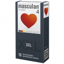 Презервативы «Classic 4 XXL» увеличенного размера, 10 шт, Masculan 11688, из материала Латекс, длина 19.5 см., со скидкой
