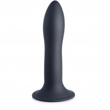 Гибкий силиконовый фаллоимитатор «Squeeze-It Slender Dildo», цвет черный, XR Brands XRAG474-Black, длина 13.5 см.