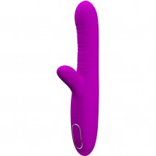 Вибратор-кролик «Angelique» с манящими движениями, цвет фиолетовый, материал силикон, Baile BI-014822, длина 22 см., со скидкой