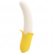 Необычный изогнутый вибратор «Pretty Love» в форме банана, цвет желтый, BI-014957