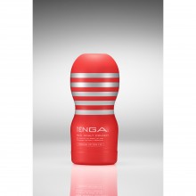 Мастурбатор «Vacuum Cup», Tenga TOC-201VT, из материала TPE, цвет Красный, длина 15.5 см.